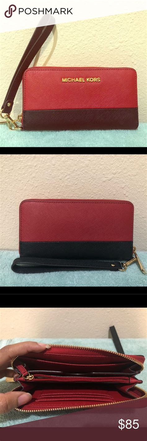 michael kors color block wallet|Michael Kors Wallet with strap.